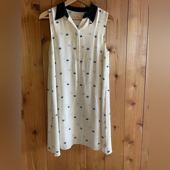 A.L.C. Reese Lips Print Silk Dress size 8 - Picture 4 of 9